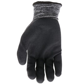 Boss Men's COOLMAX Technology with Sandy Nitrile Coated Palm, Enhanced Grip, Extreme Comfort, Wear Resistant, Black/Gray, Large (B31151-L)