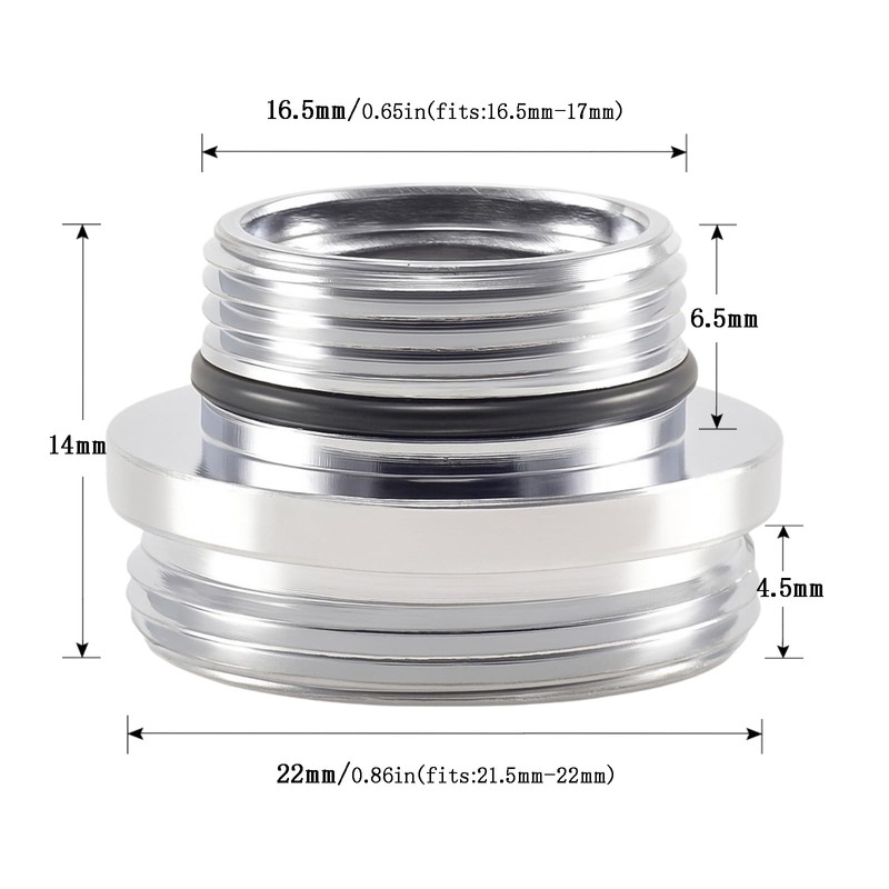 XNTONG Faucet Aerator Adapter - Male Thread M16.5 to Male