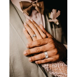 Couple Zodiac Ring for Him and Her Sets 12 Constellations Adjustable Open Matching Rings for Valentines Day Gifts (Aquarius)