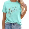 Dandelion Shirts for Women Dragonfly Tee Shirt Womens Wildflower Tops