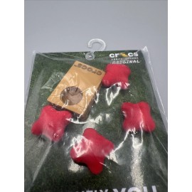 Crocs Jibbitz Uniquely You Charms Original Cornhole 5 Pack. Board/Bags, Red.