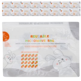 16pcs Bimirth Baby Bottle Cleaning Bag Breast Pump Teether Microwave Oven Cleaning PouchWhite