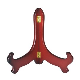 DUOLEIMI Frame Stand Dish Stand, Wooden Display Stand, Picture Frame, Award, Photo Stand, Black, Red, Interior Use, Height 8.2 inches (20.8 cm) (Red)