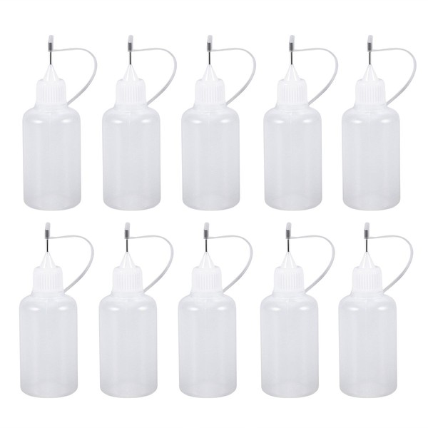 ROSENICE Needle Bottle 10 Pieces 30 ml Needle Tip Glue