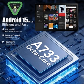 Ainmel Android 15 Tablet 11.5 Inch 30GB + 128GB (1TB TF) 2000 x 1200 FHD 2K Android Tablet, 8400mAh, Widevine L1, 13MP Camera, WiFi 6&BT 5.3, Face ID Tablet PC for Work/Study - Black