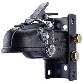 NovelBee 2-5/16 Inch Hitch Ball Trailer Coupler with 3 Position Adjustable Channel Bracket and Fasteners,Channel-Mount Coupler Capacity 15000LBS