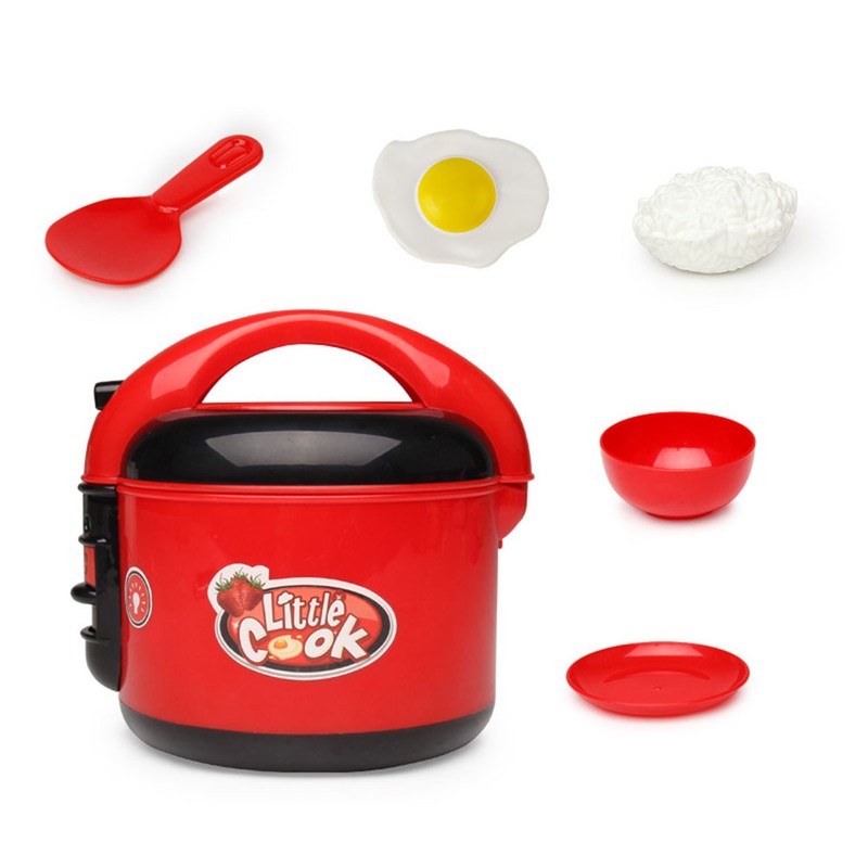 6pcs/set Kitchen Pretend Play Rice Cooker with Light and Sounds