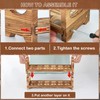 AOOHOOA Wooden Egg Holder Countertop, Stackable Wooden Egg Storage &