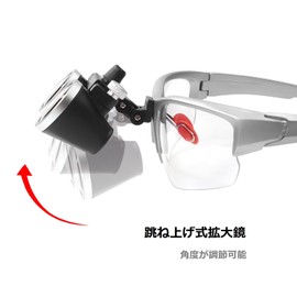 Kurtvenid 3.5x Magnifier 3.5X Binocular Magnifier Dual Use Adjustable Interpupillary Distance Removable, DY-117-3.5X (Silver)