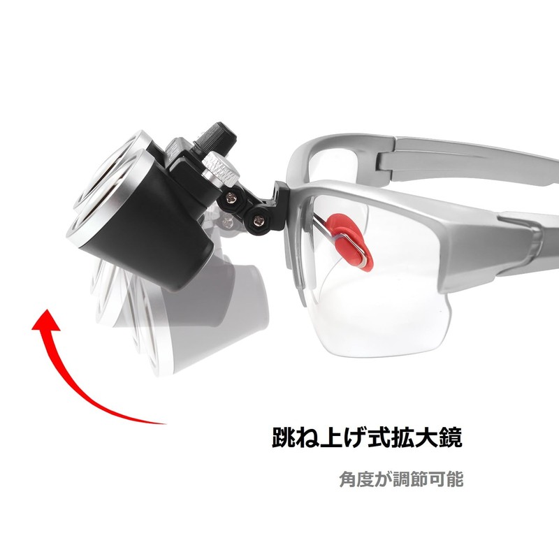 Kurtvenid 3.5x Magnifier 3.5X Binocular Magnifier Dual Use Adjustable Interpupillary