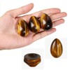 dssmboom Polished Tiger Eye Crystal Egg with Stone Base Healing