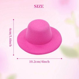 Cinaci 8 Pieces Small Fascinator Hats for DIY Project Craft Formal Tea Party Top Hats Hair Accessories for Baby Girls Toddlers Kids Dolls