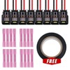 Set of 8 Curved Boot Ignition Coils & Pigtail Connector