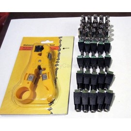 Siamese Cable Kit (20x BNC Twist-on, 10x DC Male Power connector, 10x DC Female Power Connector and 1x Cable Stripper)