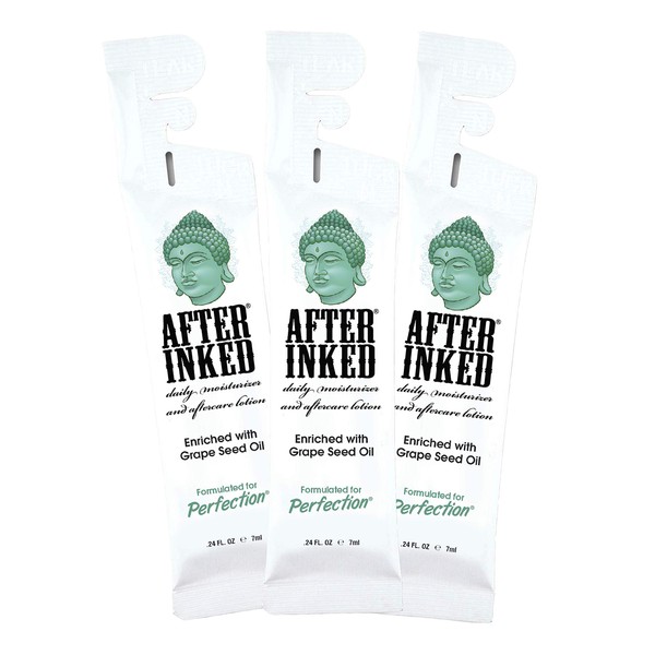 After Inked Tattoo Moisturizer & Aftercare Lotion 7ml Pillow Pack (3-Pack)