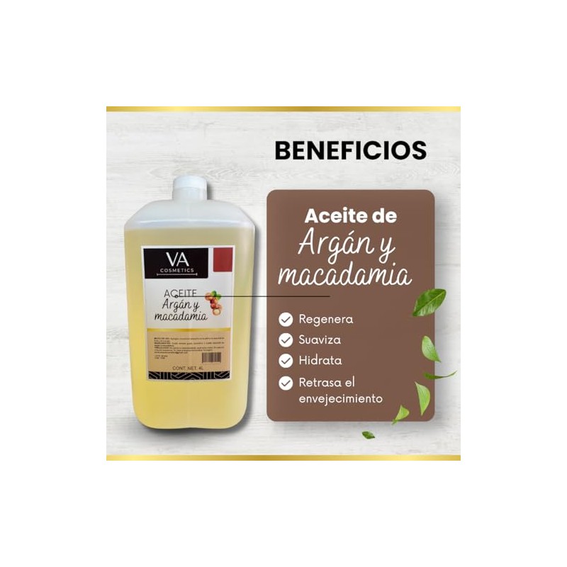 Aceite Argán Y Macadamia Cuidado Del Cabello 4 Litros VA