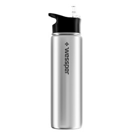 Wessper Stainless Steel Drinking Bottle 700 ml Leak-Proof Thermos Flask BPA-Free with 3 Lids Silver Elegant Sports Water Bottle Insulated Flask Children Adults for Camping Bicycle Sports Outdoor