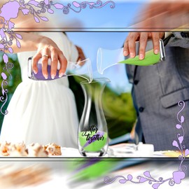 Irenare Unity Sand for Wedding Ceremony Set, Include Vase, Sand, Cork Stopper for Weddings Engagement Anniversary(Blue and Green,Better Together)