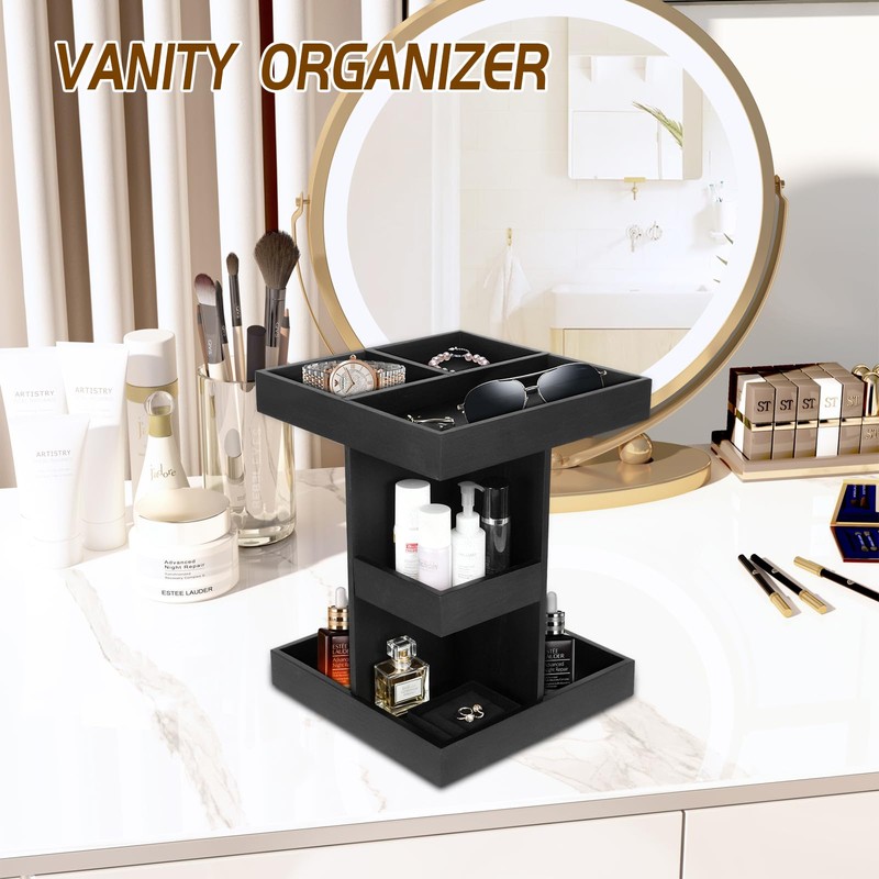 Anmrept 3 Tier Perfume Organizer, Rotatable Cologne Organizer For Men,Cologne
