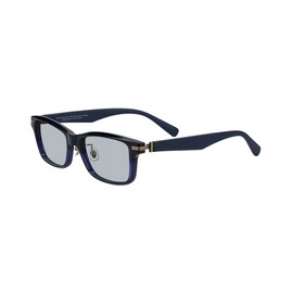 [ゾフ] ウェリントン型 サングラス｜ レザー調 ラバーテンプル ズレ落ちにくい ユニセックス 男女兼用 ズレ落ち防止 紫外線対策 UVカット メンズ レディース 【55□18-147】 ブルー(ネイビー)・ZA251G21-72A1