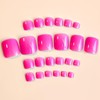 Short Press On Toenails Square Fake Toenails Full Cover False