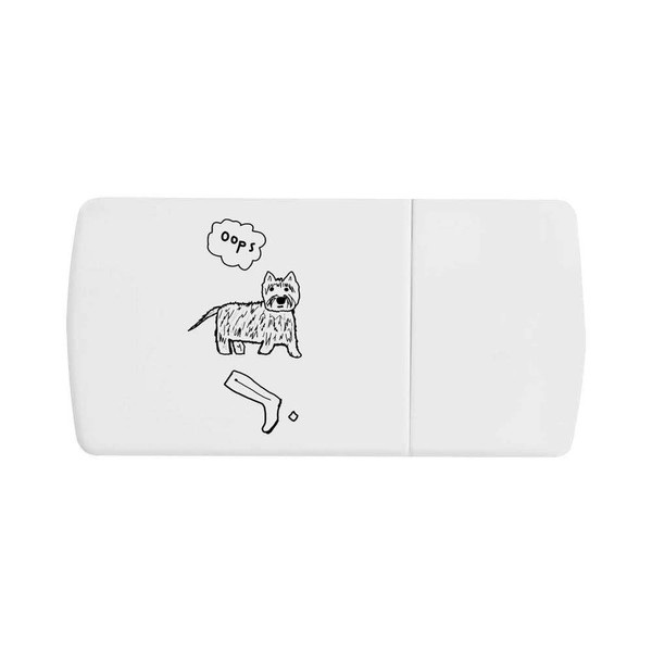 'Naughty West Highland Terrier ' Pill Box with Tablet Splitter