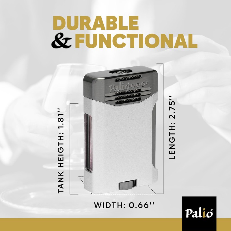 Palió Pro Line, Antares Doublejet Torch Lighter. Side Squeeze Ignition,