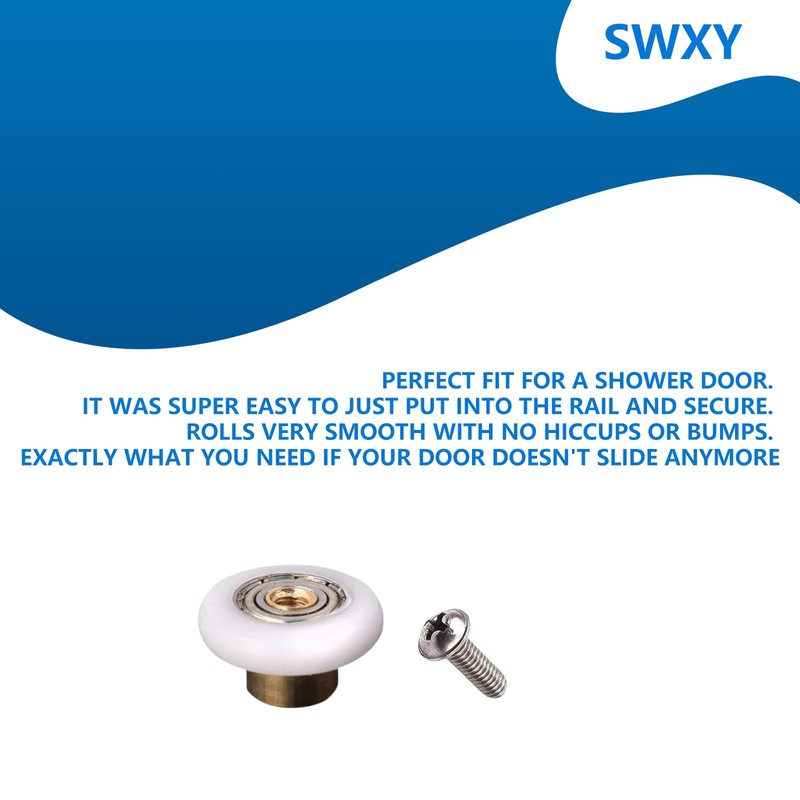 Shower Door Rollers Replacement Runners, Diameter 25mm 4pcs Shower Door