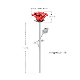 Imrsanl Rose Flower Keepsake Urns for Human Ashes - Memorials Urn Locket - Long-Stem Colorful Rose Flower Cremation Urns - Funeral Urn for Ashes Adult Cremation Keepsake for Ashes (Red Rose)