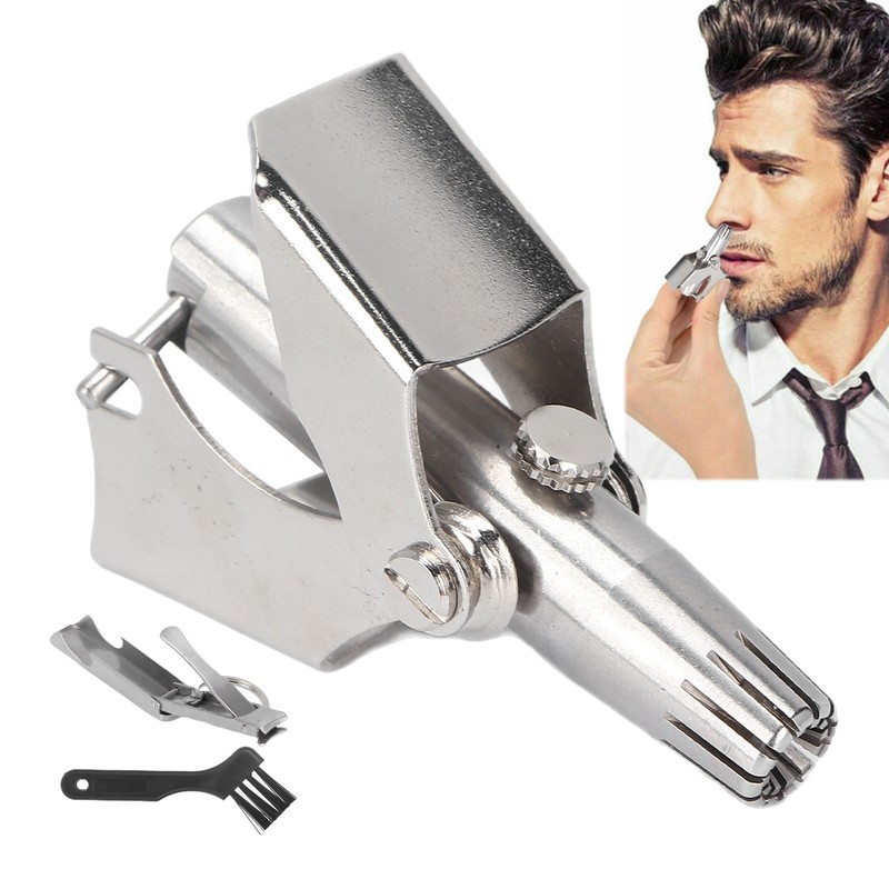 Nose Hair Trimmer Set Stainless Steel Nail Clipper Clean Brush