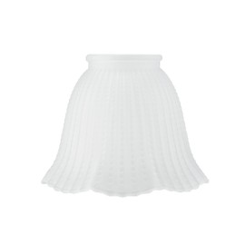 Aspen Creative 23165-4 Transitional Frosted Beaded Ceiling Fan Replacement Glass Shade, 2-1/4" Fitter, 4-3/4" Diameter x 3-3/4" Height, 4 Pack