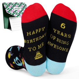 Moyel 6 Year Old Boy Gifts Ideas Funny Boys Socks Age 6 Birthday Gifts for 6 Year Old Boys Cool Birthday Present for 6 Years Old Boy Kids Presents Age 6 Boys Son Grandson Nephew