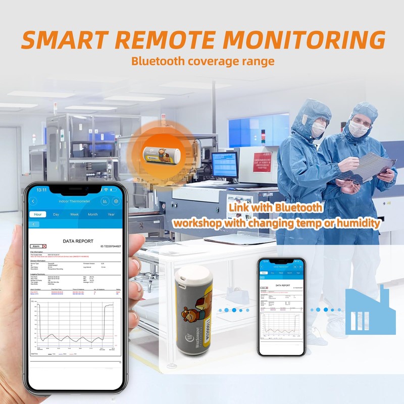 Wisesorb Temp/Humidity Data Logger, Bluetooth