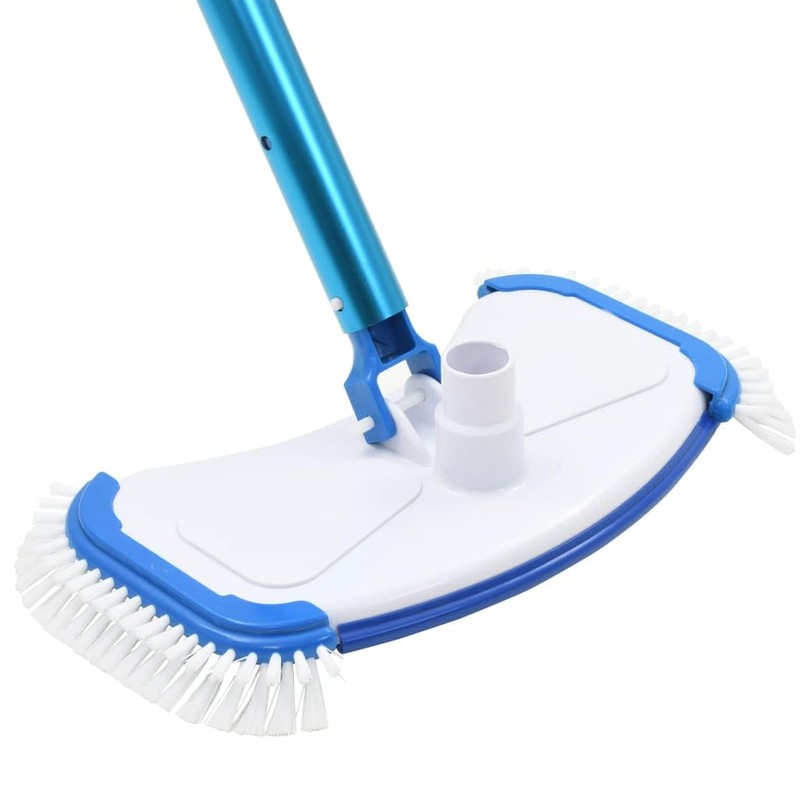 vidaXL 9-Piece Pool Maintenance Kit with Adjustable Aluminum Pole, ABS