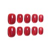 Sun&Beam Nails Handmade Nail Tip, Square Round, Red, False Nails,