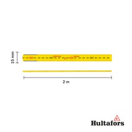 200404 Fibreglass Folding Ruler with Inch and CM Divisions I Hultafors I Made in EU I Durable Folding Ruler with Centimetre and Inch Scale I