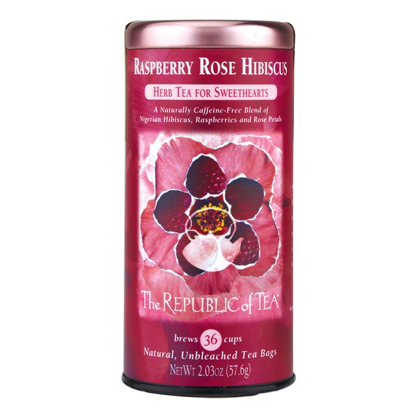REPUBLIC OF TEA Raspberry Rose Hibiscus Tea, 36 CT