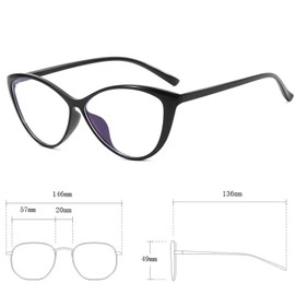 BOQGYAS Cat Eye Nearsighted Glasses -3.00 Distance Glasses Womens Shortsighted Glasses