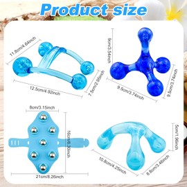 xianzhanEU 4 Punkt Triggerpunkt Massagegerät 4 Stück Body Massager Trigger Triggerpunkt Drücker Point Triggerpunktmassage für Rücken, Nacken, Arme, Beine