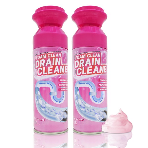 4 SQUARE Foam Drain Cleaner, Drain Sink Cleaner and Deodorizer,