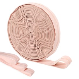 10 Yards Silicone Gripper Elastic for Clothing, Non-Slip Stretchy Silicone Elastic Tape 5/8inch Wide Elastics Band Gripper for DIY Crafts Underwear Bra Headband, Blanched Nude