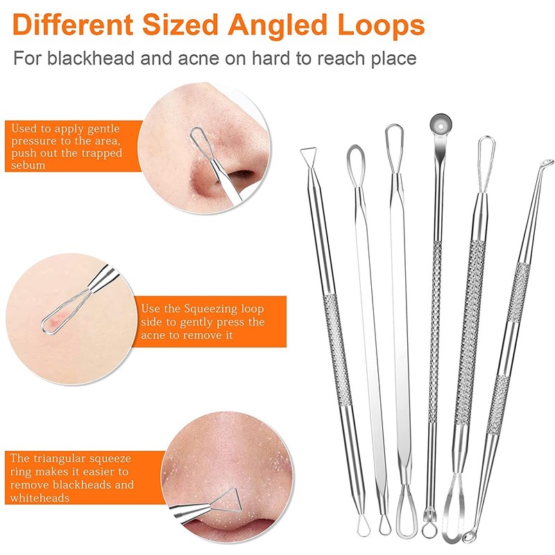 2022 Latest 15 Piece Pimple Popper Tool Set, Blackhead Remover,