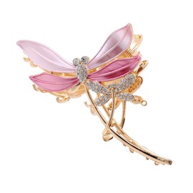 yangzerangDragonfly Hair Clip Metal Big Hair Claw Dragonfly Shiny Rhinestone Nonslip Hair Clips Hair Catch Strong Hold Jaw Clips Fashion Hair Accessories for Thick Thin Curly Hair for Women Girls
