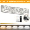 ZUZITO LED Bathroom Light Fixture Modern 3 Light Crystal Vanity