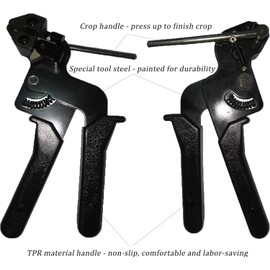 Metal Tie Gun with 50 Pieces Stainless Steel Cable Ties, Deecam Cable Tie Pliers for Locking and Cutting Metal Zip Ties, 250 mm x 4.6 mm Kabelbinder Aus Edelstahl