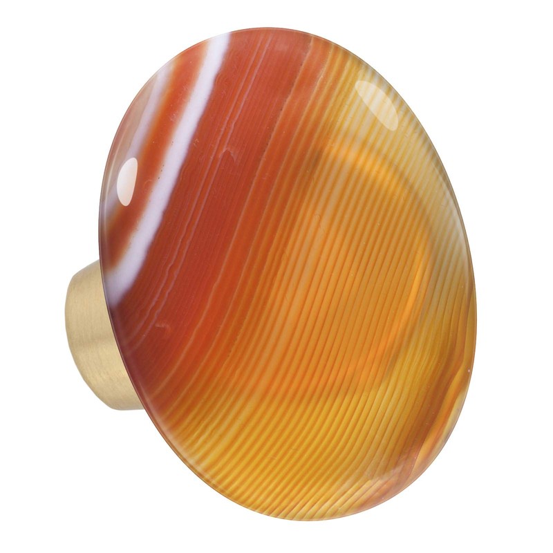 mookaitedecor Set of 4 40mm Carnelian Stone Drawer Knobs with