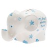 My First Money Bank Elephant Money Box White with Blue