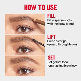 REVLON Revlon ColorStay Brow Fantasy, All In One Eyebrow Powder Pencil with Shaping Clear Gel, Gel Infused with Panthenol, Smudge-proof, 16HR Visibly Full Brows, 003 Medium Brown