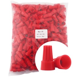 SBRRAIL Red Electrical Wire Connectors, Easy Screw-in Wire Nut Twisters with Spring, 350 PCS Insulated Wire Caps for Quick Connection