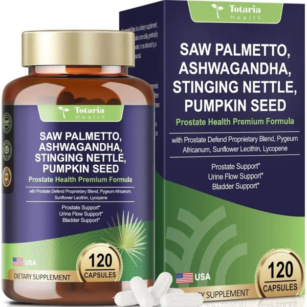 Organic Saw Palmetto Prostate Health Supplement for Men | With